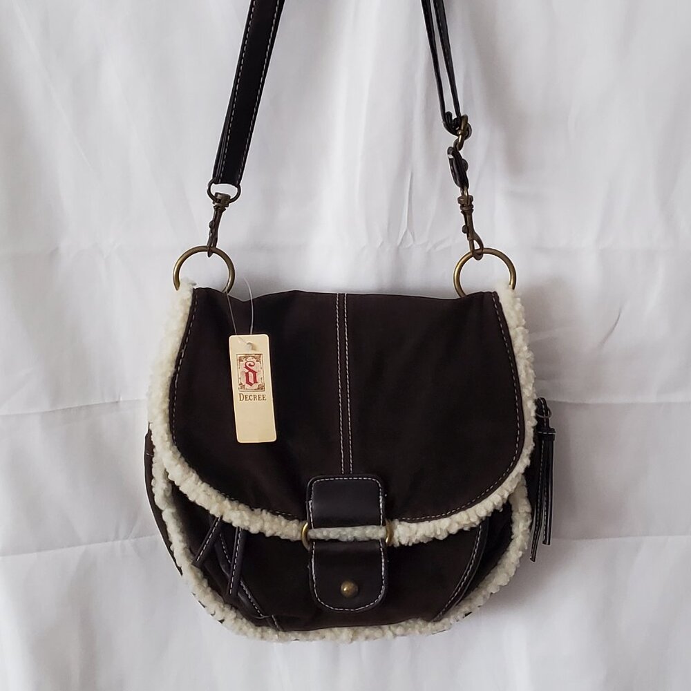 NWT "Decree" Sherpa Trim Purse
